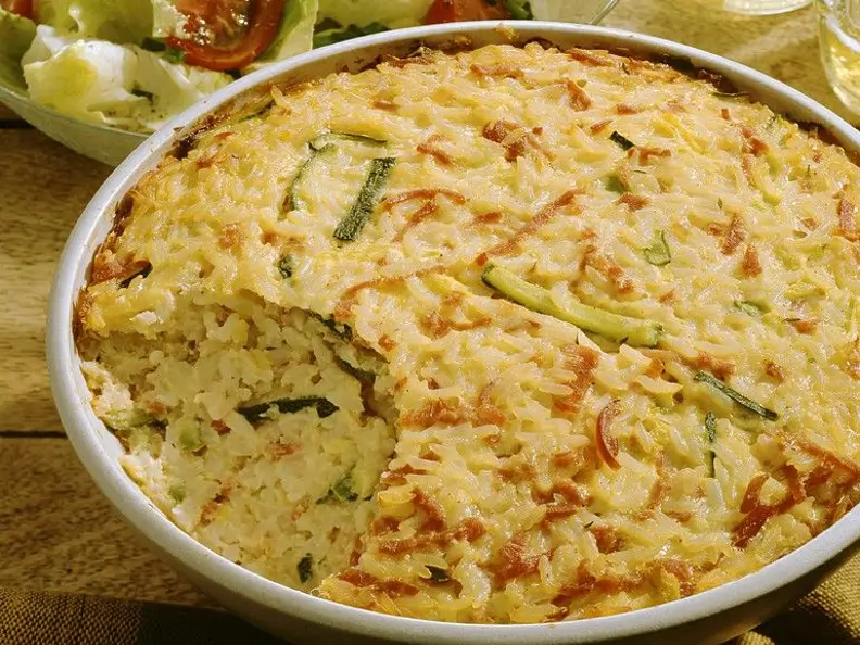 Pikanter Reisauflauf