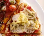 Pizza mit Putenbrust