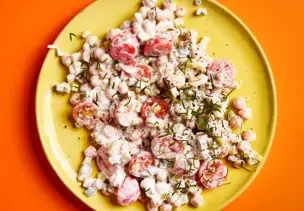 Kichererbsen-Tomaten-Salat