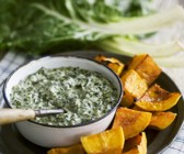 Rahmspinat mit gegrilltem Butternut-Kürbis