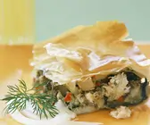 Gemüse-Fisch-Gratin mit Filoteig