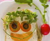 Lustiges Toastgesicht