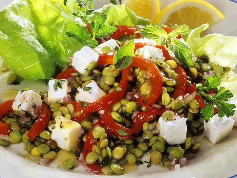 Mediterraner Linsensalat