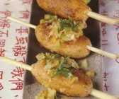 Asiatische Kabeljau-Spieße
