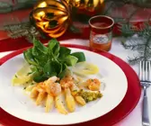 Spargelsalat mit Garnelen