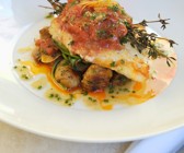 Fischfilet mit Kartoffeln und Tomaten