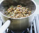 Risotto mit Pilzen und Speck