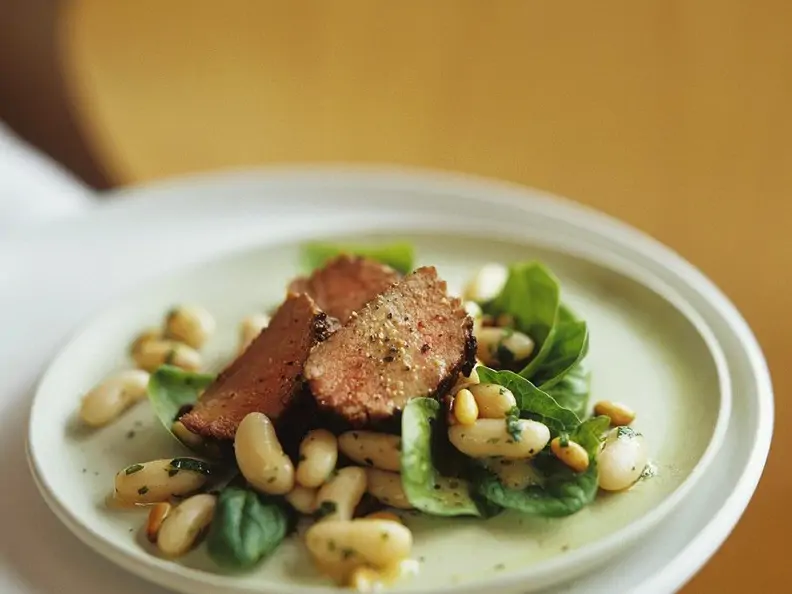 Bohnensalat mit Lamm