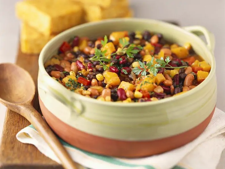 Chili sin Carne mit getrockneten Bohnen