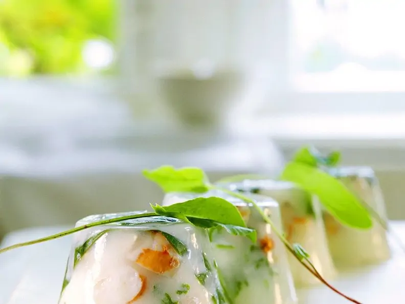 Kokos-Terrrine mit Meeresfrüchten