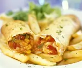 Mexico-Wraps mit selbstgemachten Pommes
