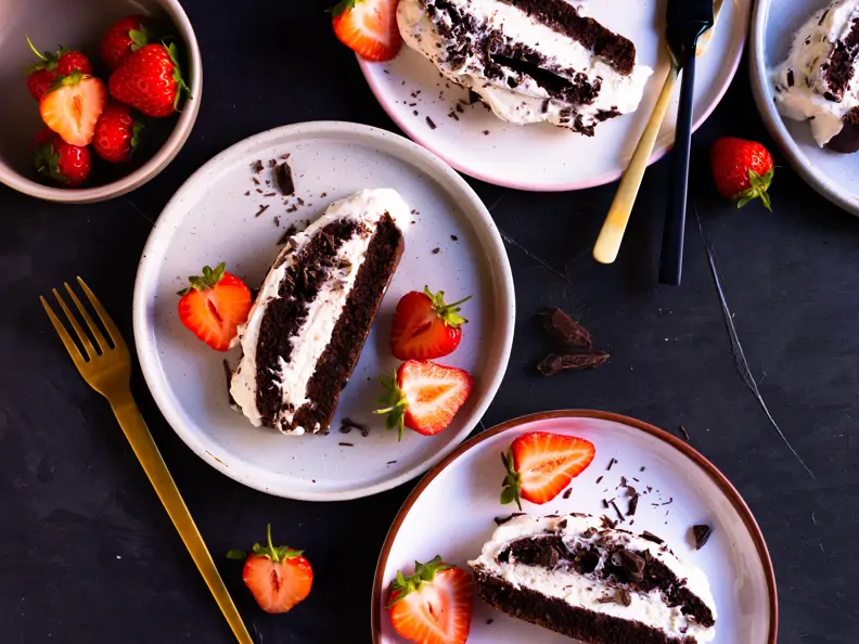 Schokokuchen mit Vanillecreme