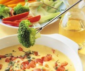 Käsefondue mit Gemüse