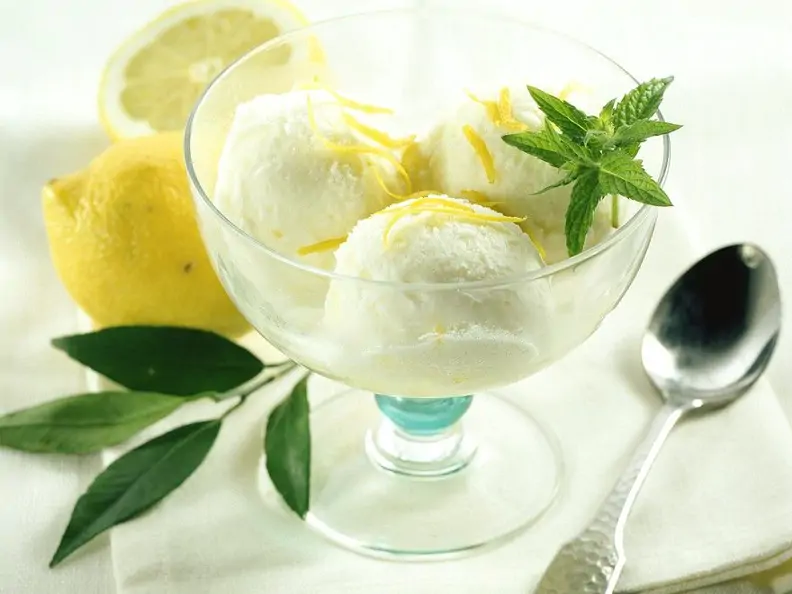Zitronensorbet