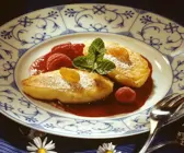 Quarknocken mit Himbeeren