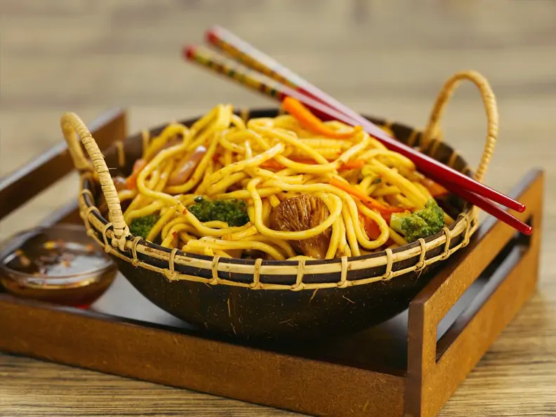 Vegetarische Nudelpfanne
