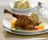 Gans mit Apfelsauce