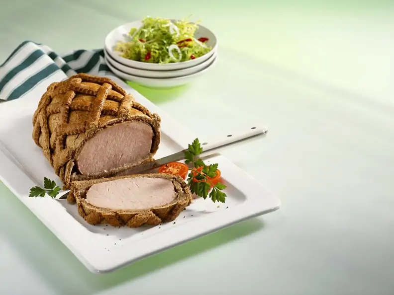Kassler mit Brotmantel gebacken