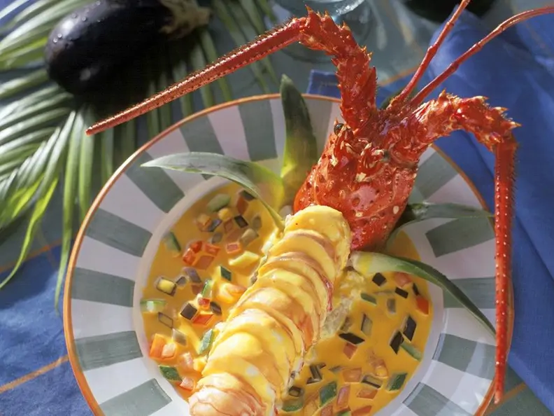 Languste mit Ananas
