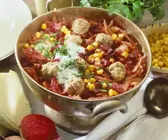 Rote Bete-Eintopf mit Hackbällchen