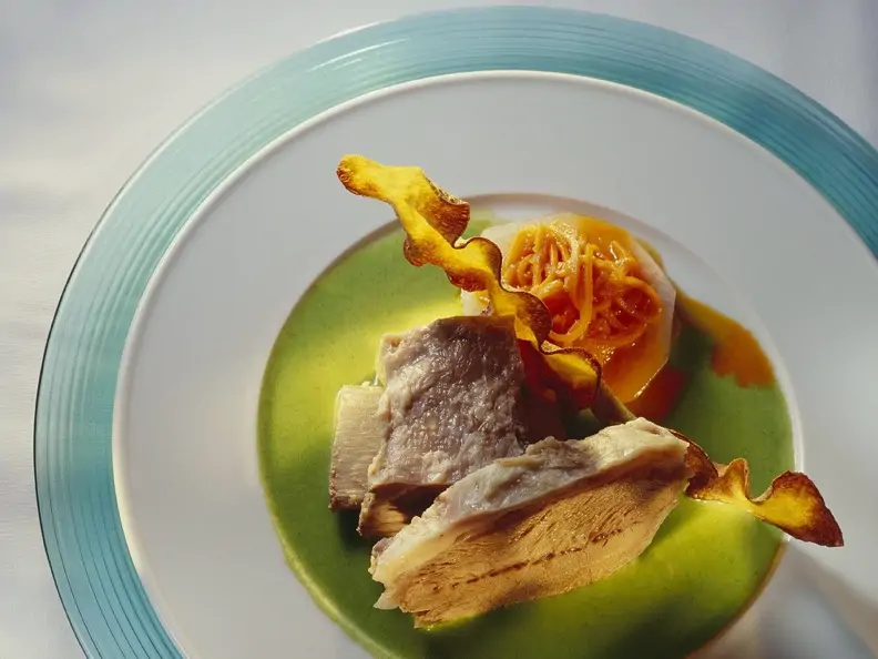 Suppenfleisch mit grüner Sauce