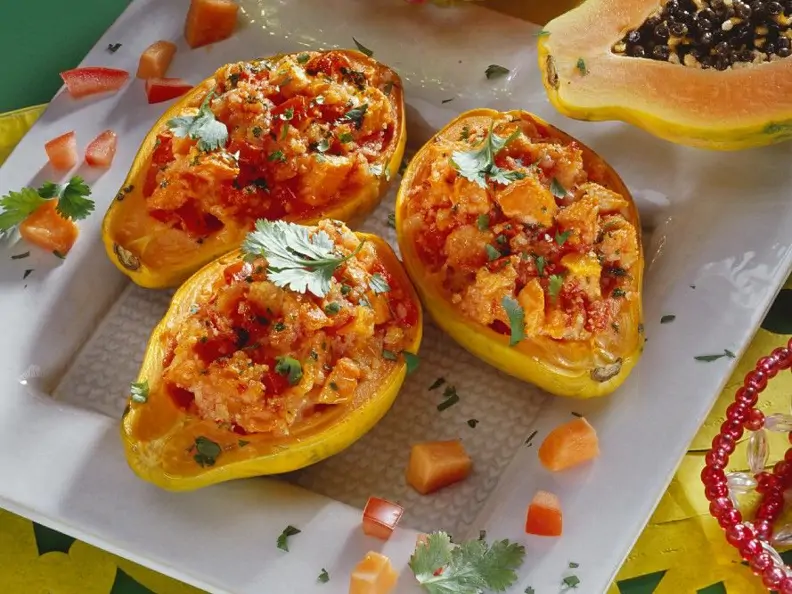 Gefüllte Papaya
