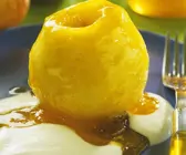 Apfel mit Quarkcreme