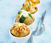 Folienkartoffeln mit vier Toppings