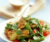 Hähnchen-Pfanne mit Spargel