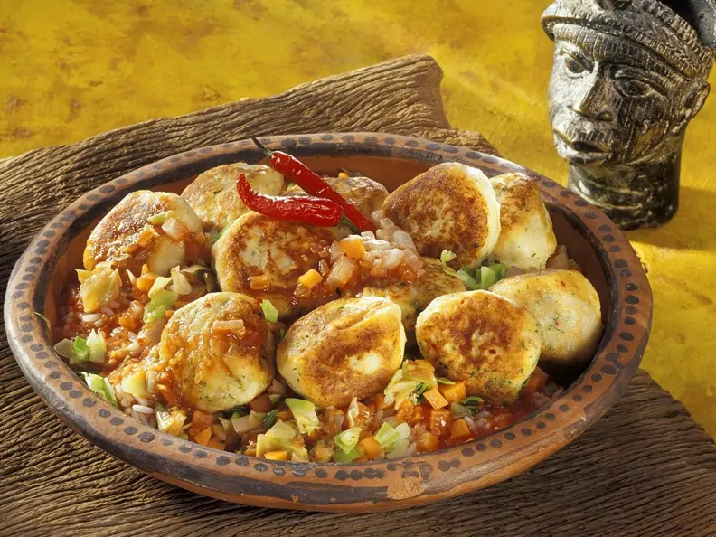 Fischklößchen mit Gemüse