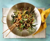 Rindfleisch mit Gemüse aus dem Wok