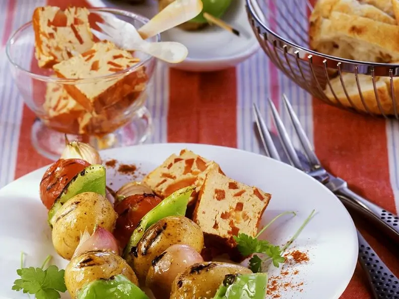 Gegrillte Gemüsesieße