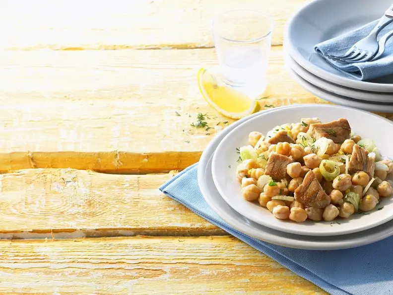 Kichererbsensalat mit Thunfisch