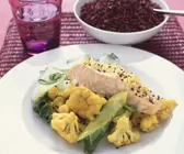 Lachs mit Gemüse