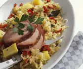 Sauerkraut mit Kassler und Kartoffeln