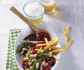 Bohnensalat mit Barbecuesauce