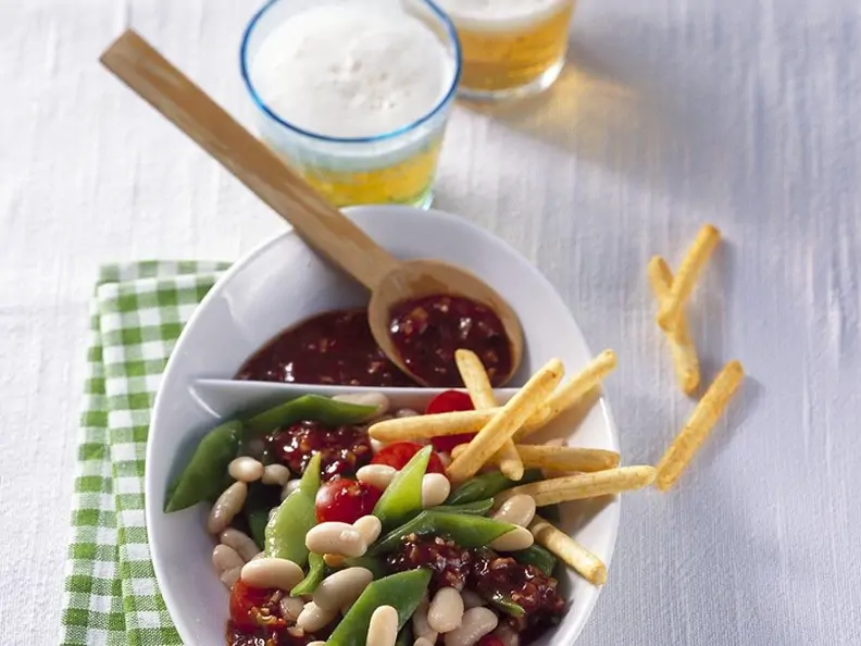 Bohnensalat mit Barbecuesauce