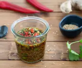 Ingwer, Koriander, Dip, Sauce, asiatisch, scharf, Sojasauce