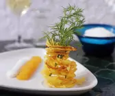 Frittierte Kartoffelspaghetti