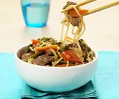 Nudelpfanne mit Rindfleisch