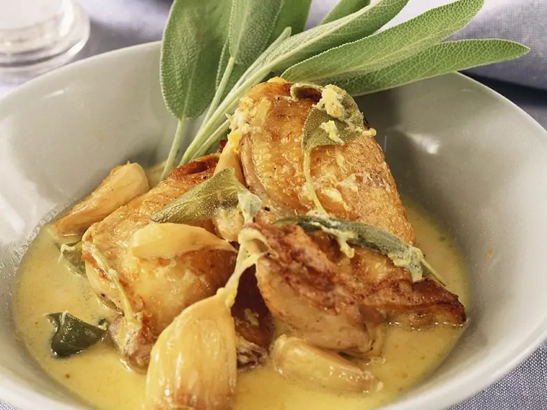 Hähnchen mit Parmesansauce