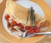 Pfannkuchen mit Tomatenfüllung