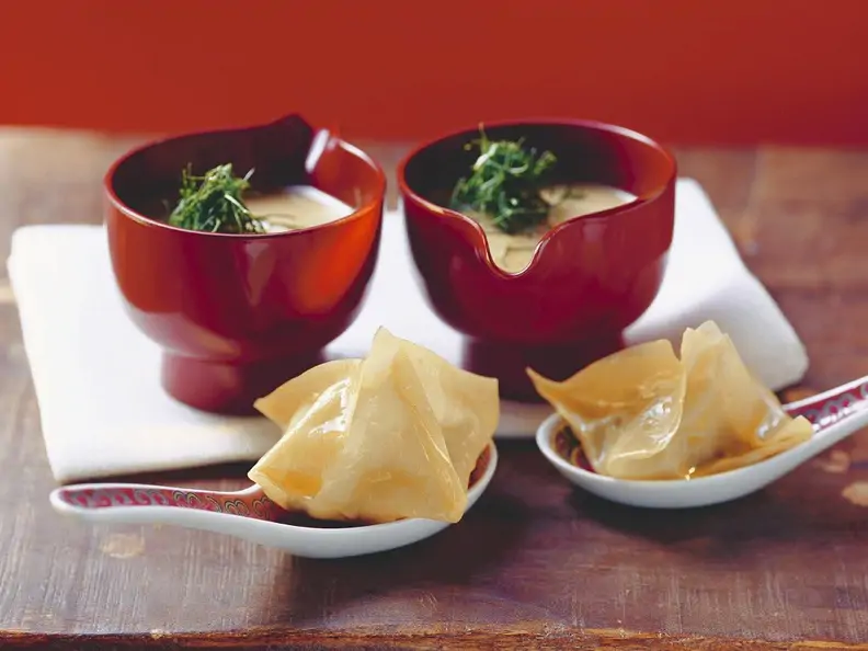 Fenchelsuppe mit Wantans