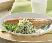 Saibling mit Reis