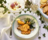 Putenschnitzel mit Bohnen