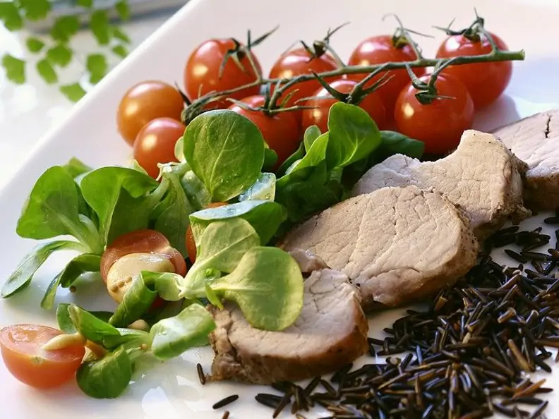 Schweinefilet mit Reis