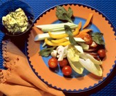 Rohkost mit Frischkäsedip