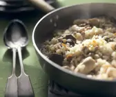 Hähnchen-Risotto mit Kalbfleisch