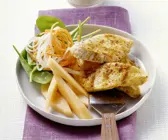 Putenschnitzel mit Gemüsesalat