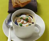 Kartoffelsuppe mit Krabben